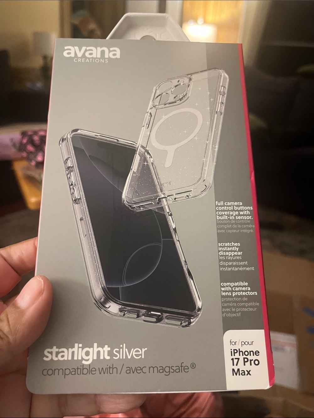 NIB Avana Creations Starlight Silver Case for iPhone 17 Pro Max